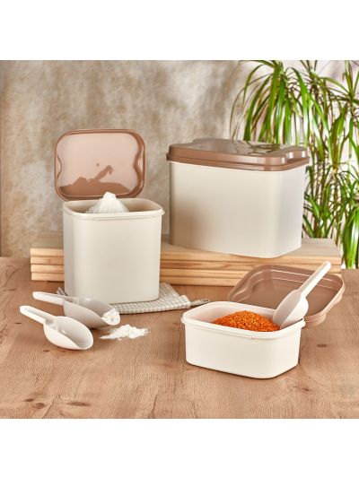 Storage Container "Masal", White 10 L + 4.5 L + 1.6 L (VP-030 )