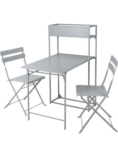 BISTRO SET BALCONY 3PCS L GREY - CK9201260