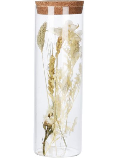 DRY FLOWER IN TUBE 8X8X24CM SMALLYELLOW