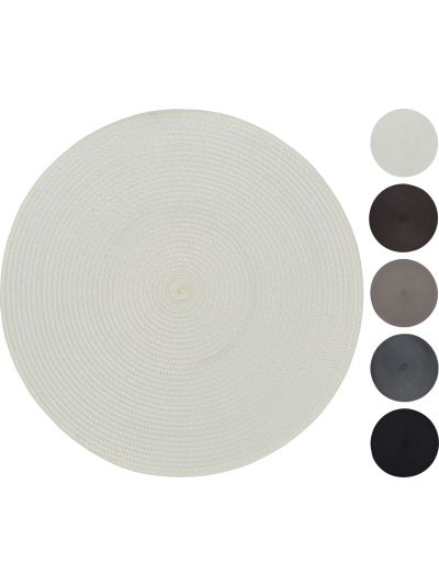 PLACEMAT ROUND 38CM L.BROWN