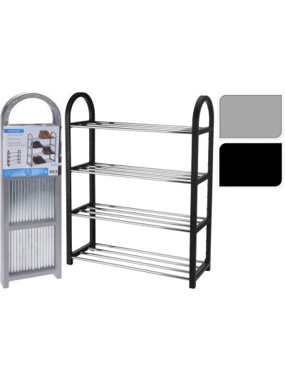 SHOE RACK 4 LAYERS GREY