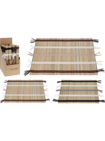 PLACEMAT 35X45CM STRIPE BROWN STRIPE