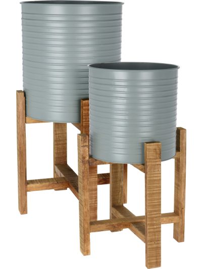 PLANTER SET STEEL 2PCS