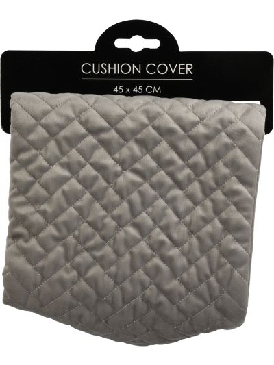 CUSHION COVER VELVET 45X45CM GREY 