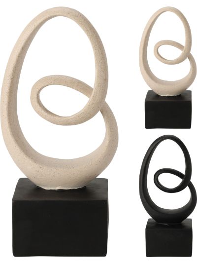 ORNAMENT ROUND ON BASE BLACK