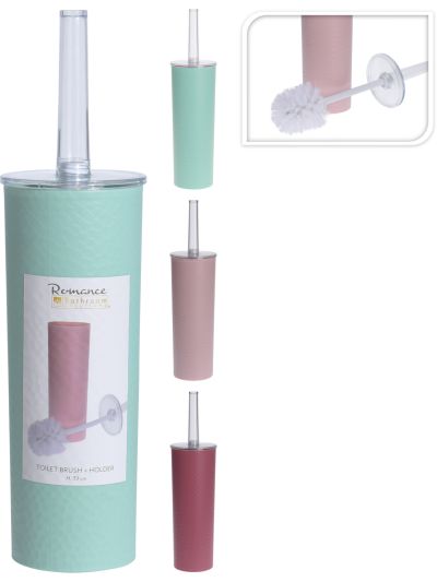 TOILET BRUSH IN HOLDER PEACH
