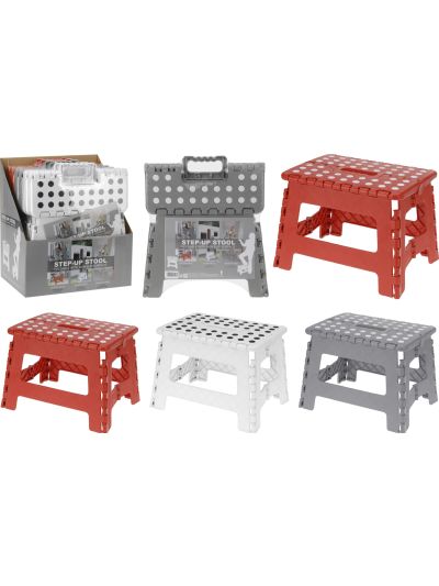 STEP STOOL FOLDABLE WHITE
