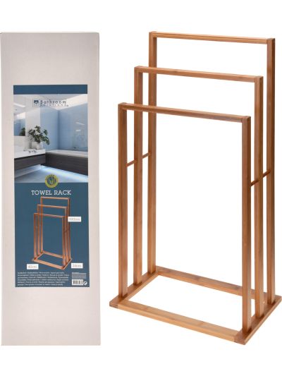 TOWEL RACK BAMBOO WITH 3 BARS