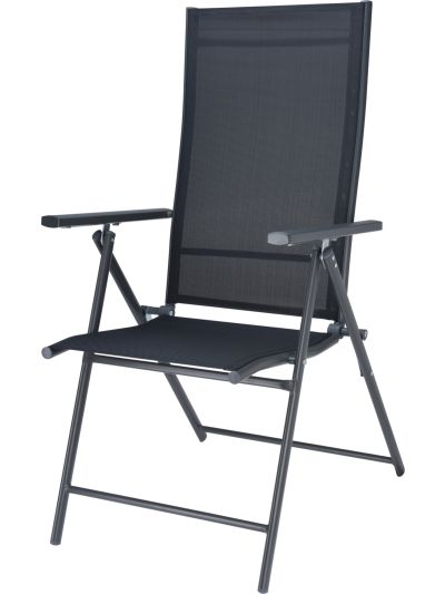 FOLDING CHAIR STEEL DARK GREY