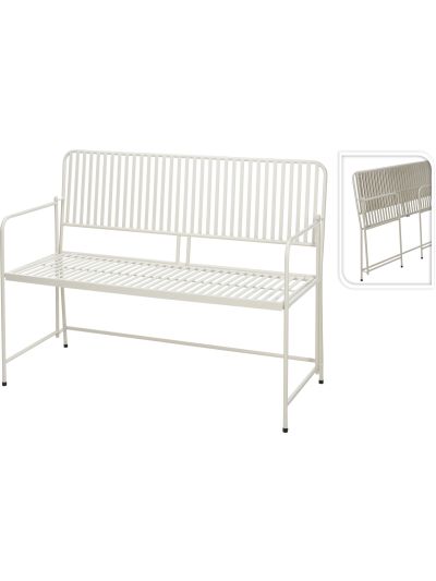 BISTRO GARDEN BENCH CHALK CLR