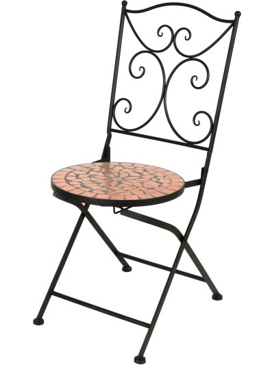 BISTRO CHAIR BLACK FRAME MOSAI
