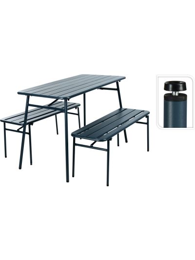 GARDEN FURNITURE SET 3PCS BLUE