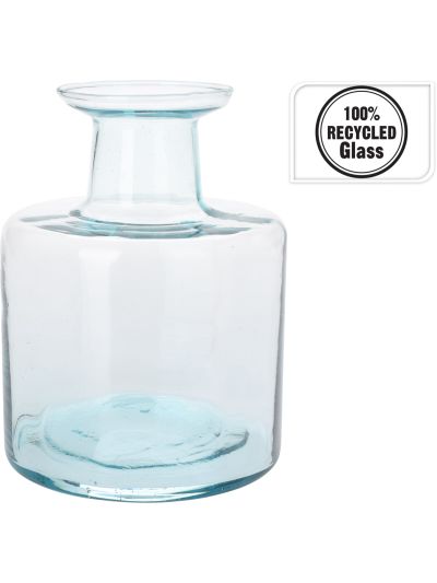 VASE RECYCLED GLASS 150XH210MM