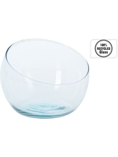 VASE RECYCLED GLASS 160XH130MM