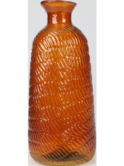 VASE GLASS 130XH310MM ORANGE