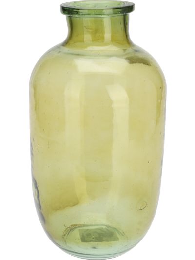 VASE GLASS DIA 180XH350MM GREEN