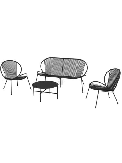 GARDEN FURNITUE 4PCS BLACK