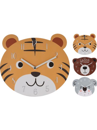 WALL CLOCK MDF ANIMAL ORANGE