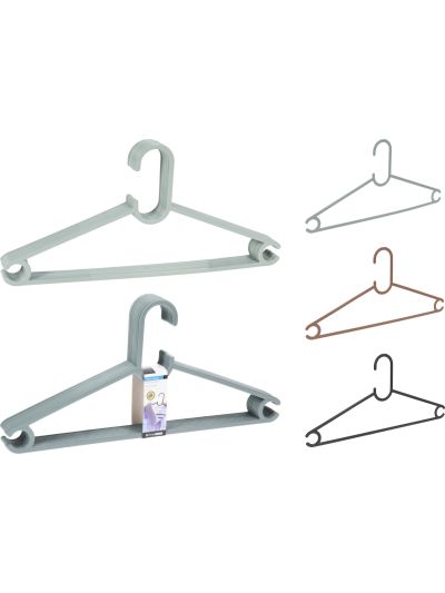 CLOTHES HANGER PP SET 10PCS BLACK