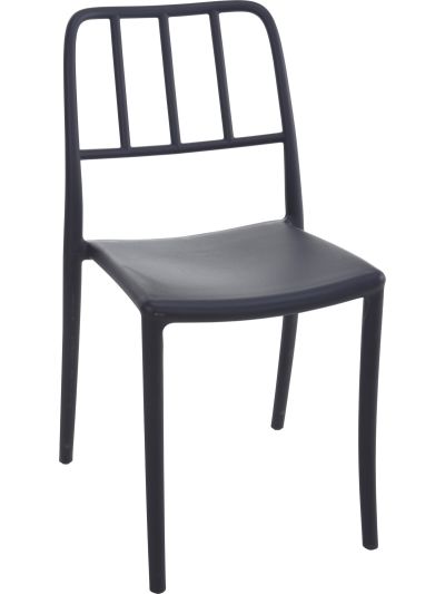 CHAIR STACKABLE PP DARK GREY - LE5000030