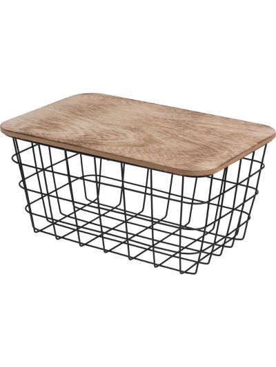 BASKET METAL WITH MDF TOP