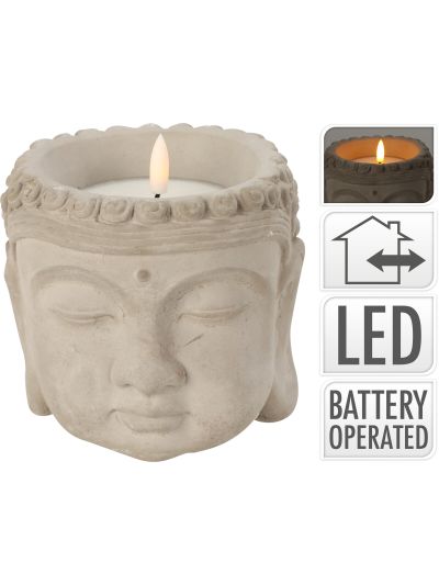 LED CANDLE IN BUDDHA HEAD - MC5557300