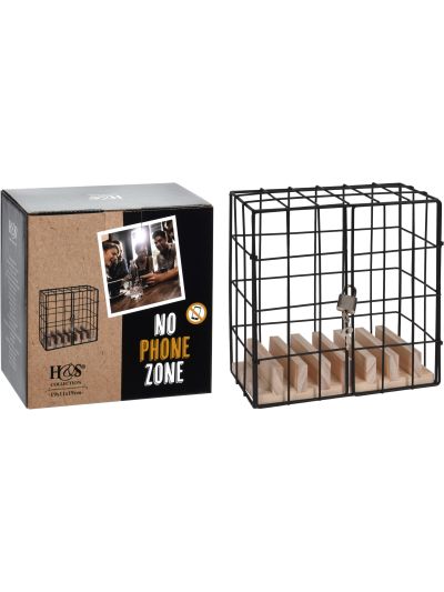 TELEPHONE HOLDER IN METAL CAGE