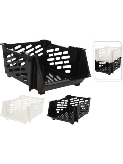 STORAGE BASKET 44X33,5X20CM WHITE