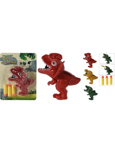 DART PISTOL 12,5CM DINO GREEN
