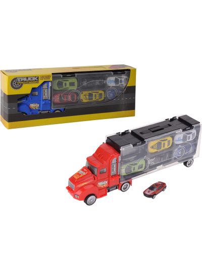 TRUCK 36CM WITH TRAILER BLUE