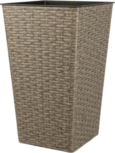 PLANT POT SQUARE 28X28X45CM GREY 