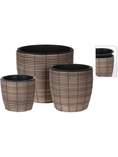 PLANT POT ROUND SET OF 3PCS