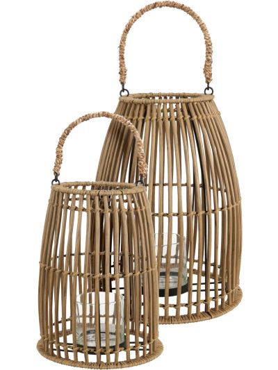 LANTERN BROWN SET OF 2PCS