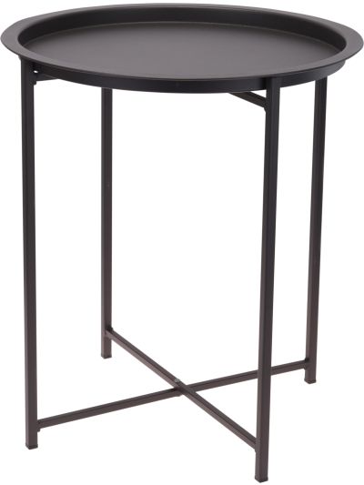 TABLE ROUND 46CM MATT D GREY - X02000160
