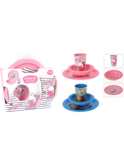 DINNER SET PP FOR KIDS 3PCSPINK