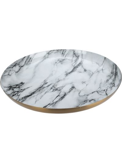 PLATE 28CM MARBLE LOOK