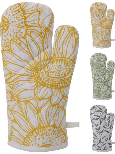 KITCHEN GLOVE COTTON 18X32CM GREY