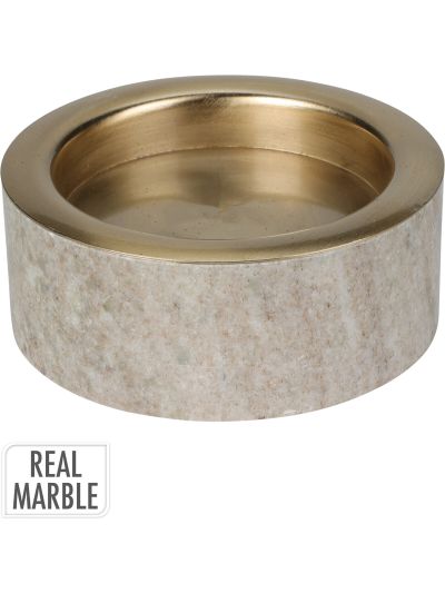 TEALIGHT HOLDER MARBLE 18X8CM