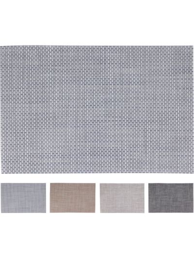 PLACEMAT POLYESTER 45X30CM 4AS L.GREY