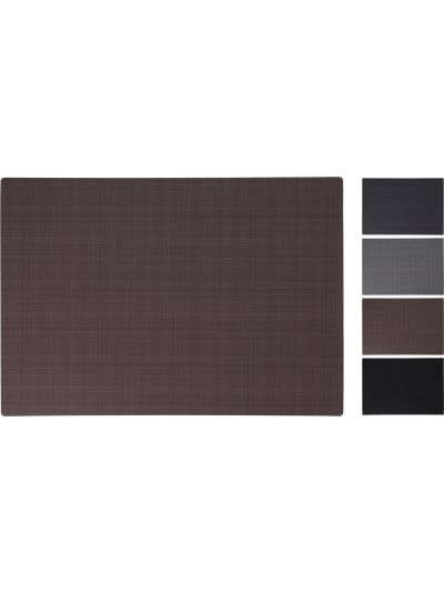 PLACEMAT PU WITH FELT 43X30CM L.GREY