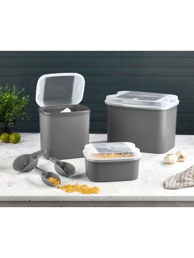 Storage Container "Masal", Grey 10 L + 4.5 L + 1.6 L (VP-038 )
