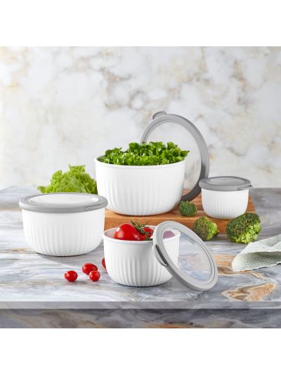 Vacuum Storage Container, White 4-Piece 3 L + 2 L + 1 L + 0.5 L (VP-046 )