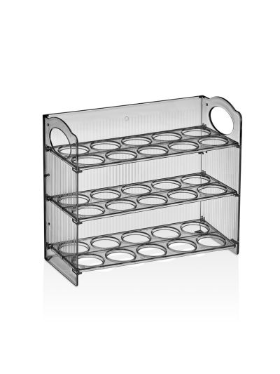 3-Layer Egg Holder for Refrigerator, Transparent-Smoked (VP-080 )