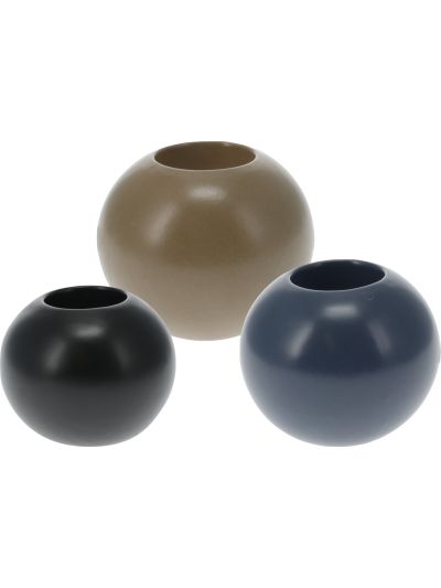 VASE BELLY SHAPE PORCELAIN BLUE (095004420)