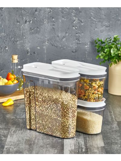 Storage Container, Transparent-Smoked 3-Piece Set (4 L+2 L+2 L) (VP-304 )