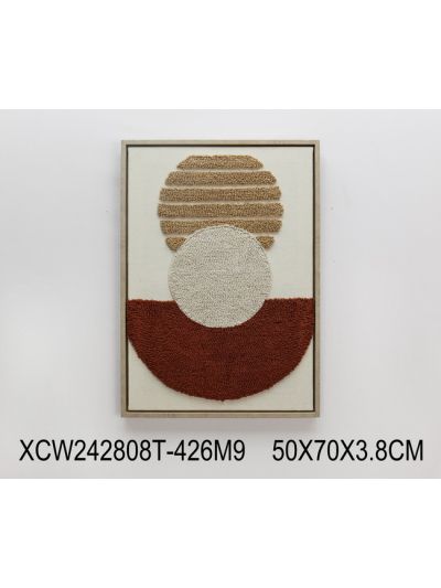 Terracota Framed Canvas with 3D Objects 80X120X3.8CM (XCC242633A)