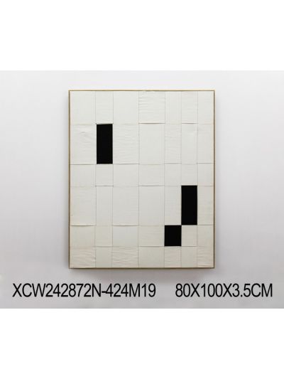 Prada B Framed Canvas with 3D Objects 80X80X3.8CM (XCC242655A)