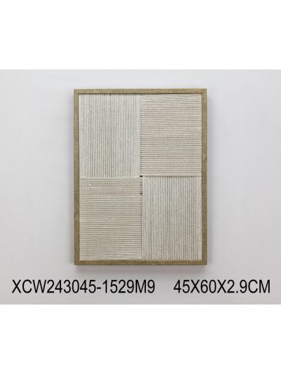 Ayanna B Framed Canvas with 3D Objects 45X60X2.2CM (XCC241841E)