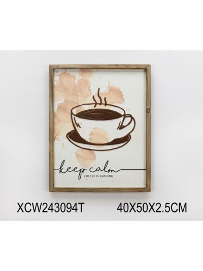 Latte A Framed Canvas with 3D Objects 45X60X2.2CM (XCC241858V)