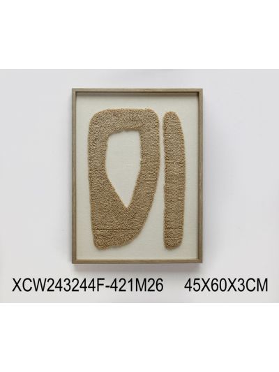 Stone B Framed Canvas with 3D Objects 50X70X3CM (XCC242093G)